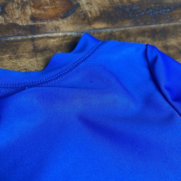 Carters Infant Girls Blue Dream Big Rainbow Rash Guard Swimming Suit Top 6M - Picture 6 of 6